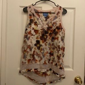 Vera Wang Sleeveless Floral Blouse